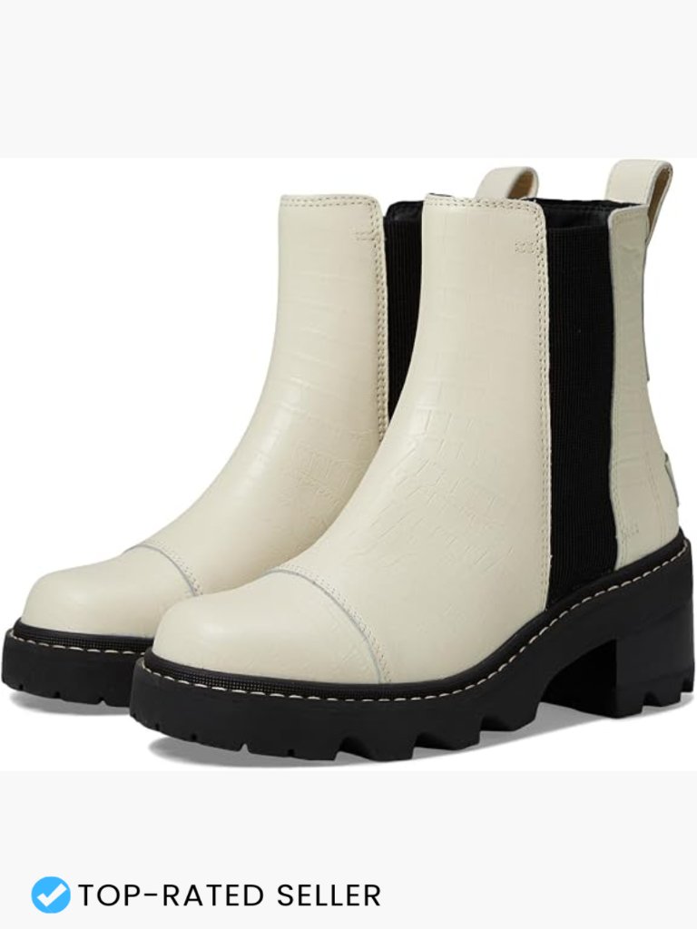 Women's Chelsea Ankle Booties Leather Block Heel Fall Winter Slip On Pull On